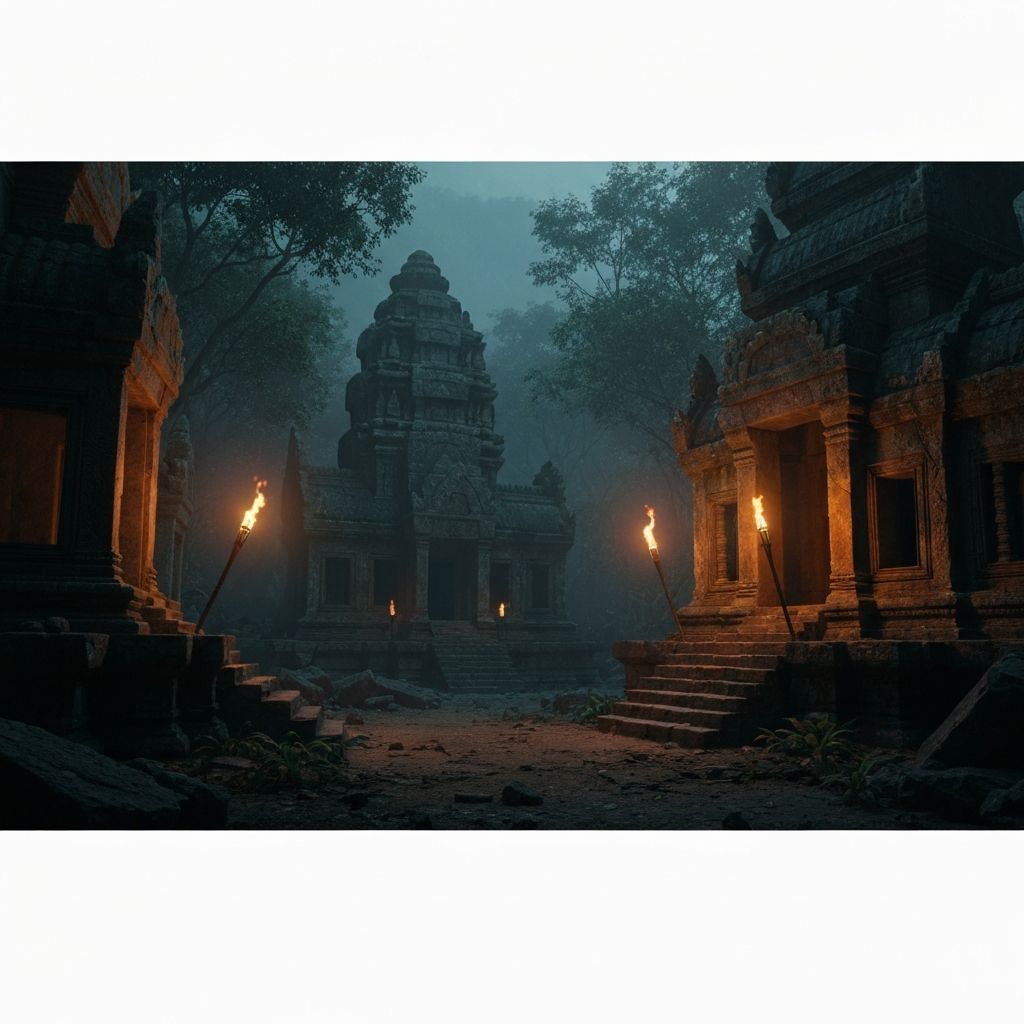 Ancient magicians, priests, and temples representing the roots of the mystery school tradition